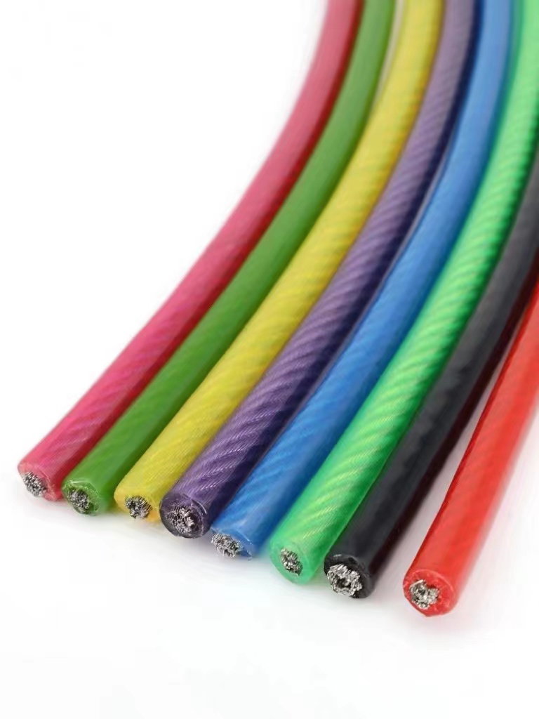 PVC, TPU, PP, PA, PE Coated Steel Wire Rope