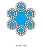 Galvanized Steel Wire Rope 6X24+7FC