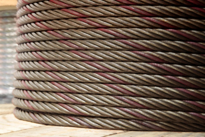 Galvanized Steel Wire Rope - 7X19 with Red Painted Core