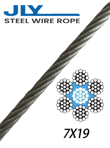 Galvanized Steel Wire Rope - 7X19 with Red Painted Core